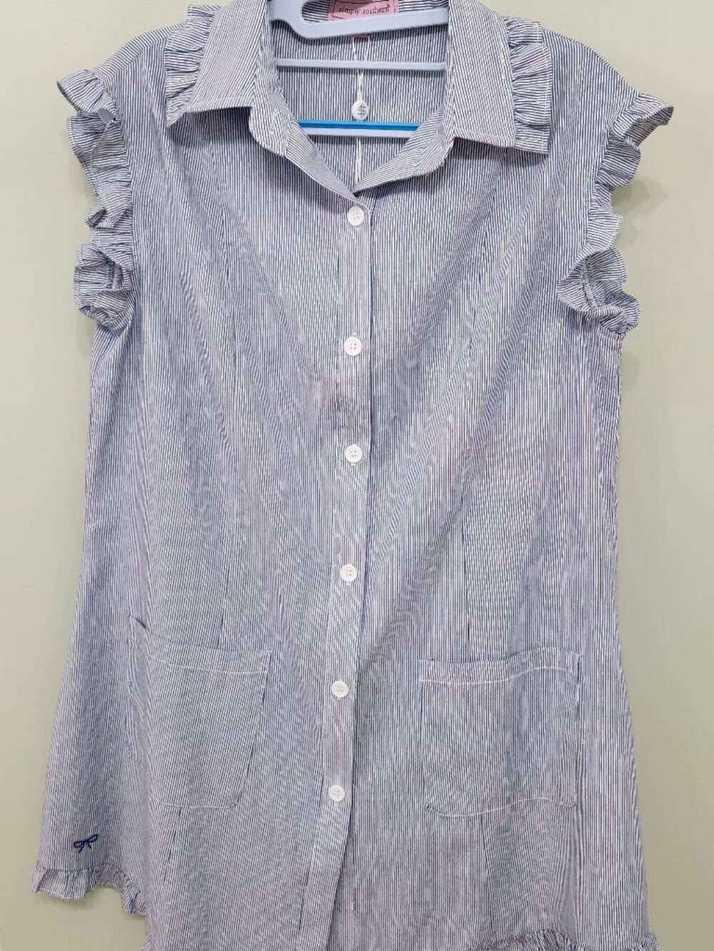 Brand New with Tags-Simply Southern Blue Striped Fun Dress!